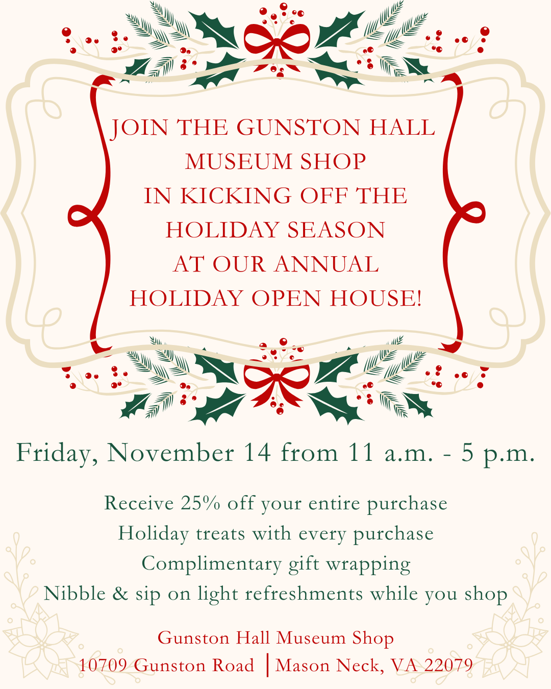 2025 Holiday Opem House Flyer