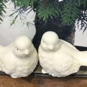 Ceramic Winter Bird Pair